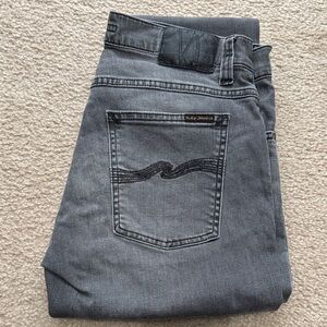 Nudie Jeans Men's Tight Terry Mid Grey Pwr Slim Denim 32/36